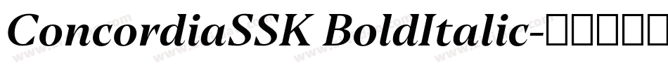 ConcordiaSSK BoldItalic字体转换